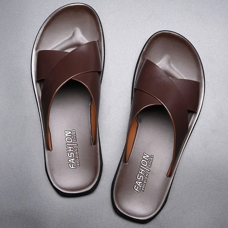 Elegant Leather Sandals - Luxoria