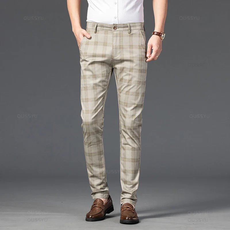 Elegant Plaid Pants - Luxoria