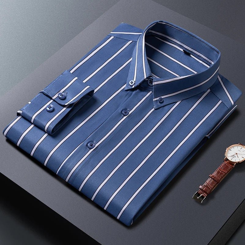Givalli - Elegant Striped Men's Shirt - Luxoria