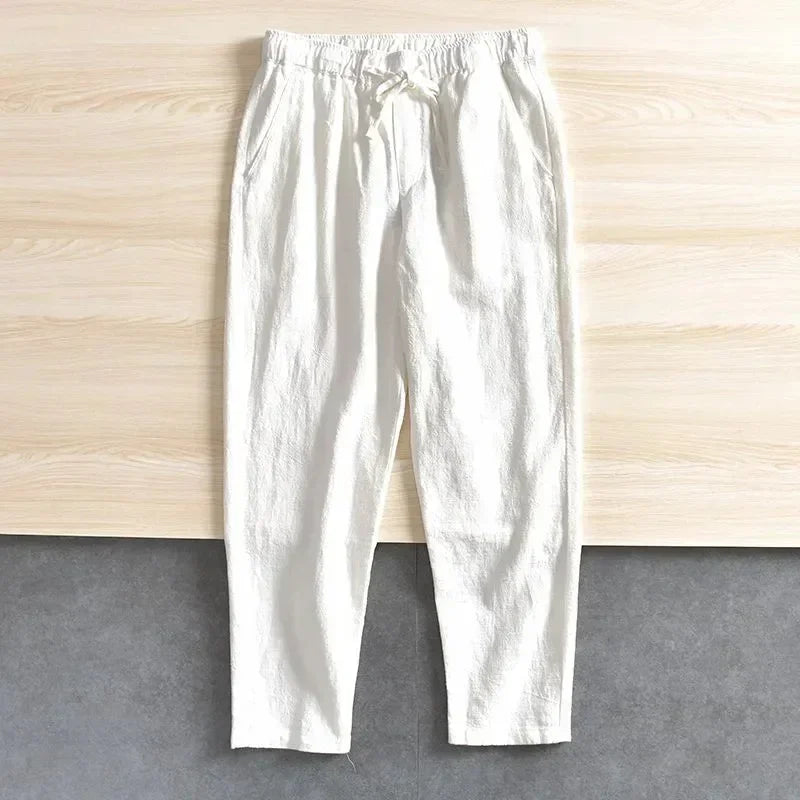 Casual Cotton Linen Pants - Luxoria
