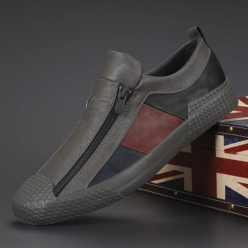Leather Shoes with Zip - Luxoria