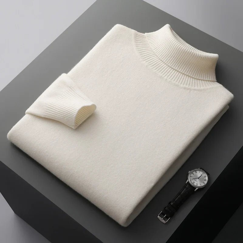 Monaco Merino Wool Turtleneck - Luxoria