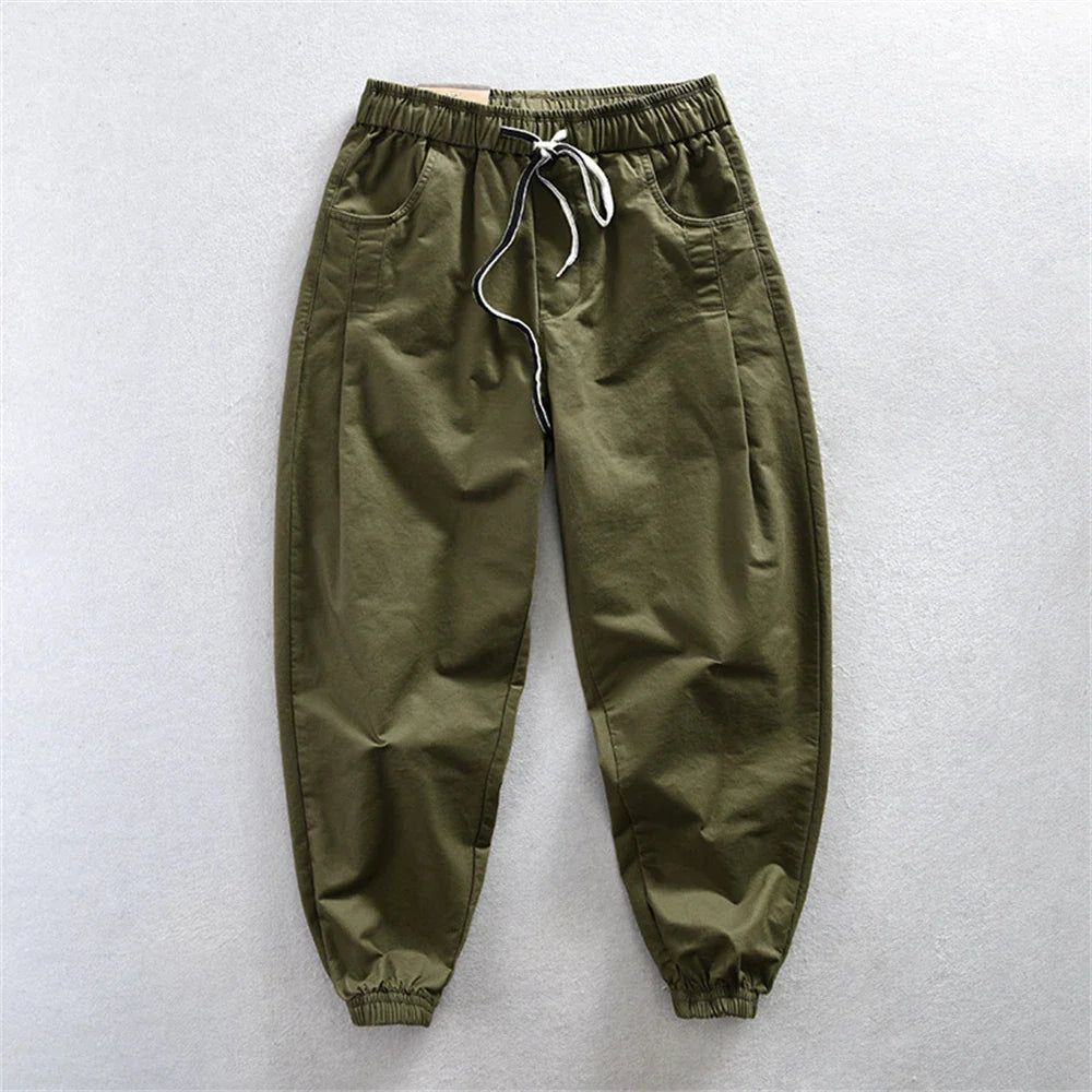 Elegant Cotton Cargo Pants - Luxoria