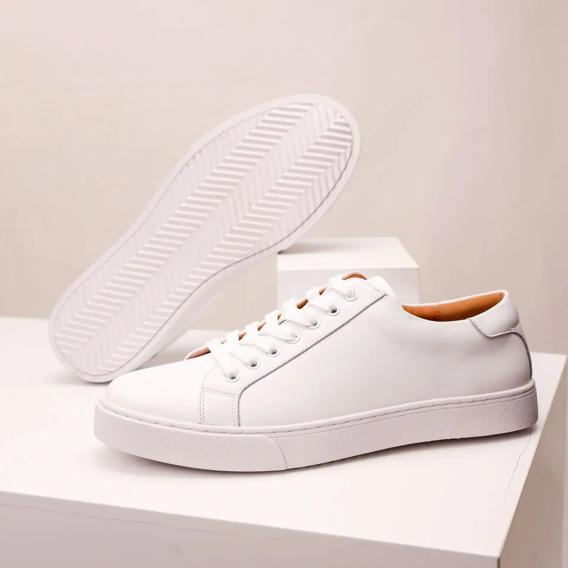 Genuine Leather Sneakers - Luxoria