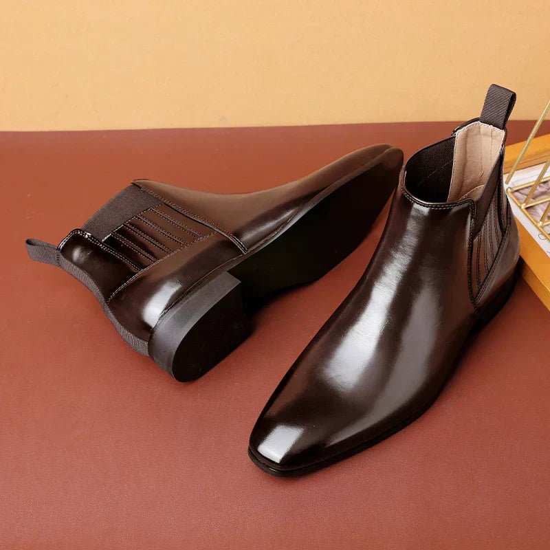 Chic Leather Boots - Luxoria