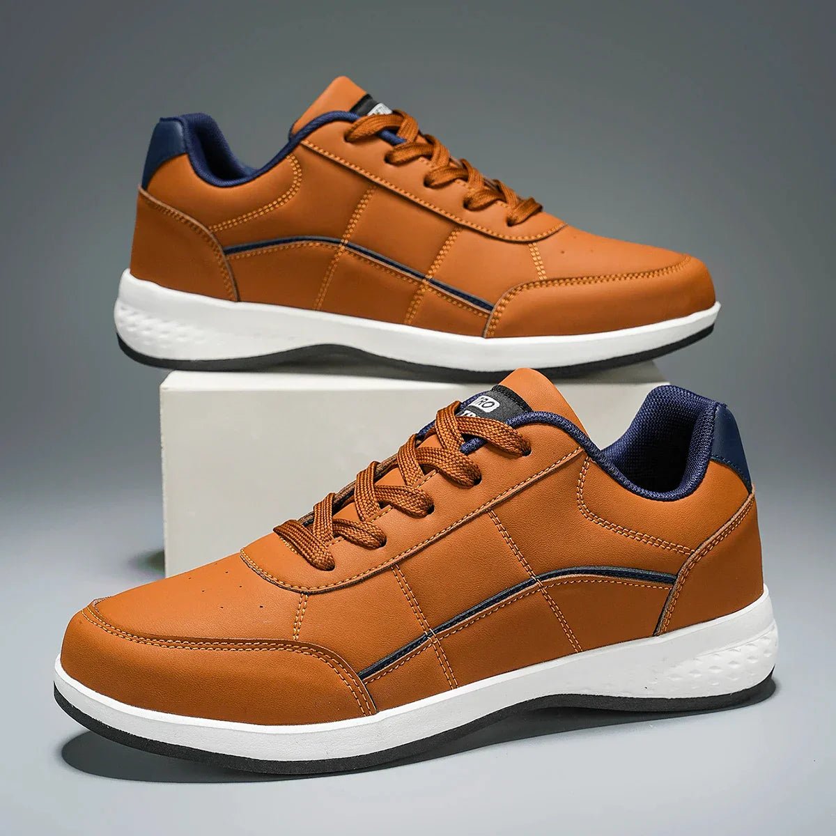 Stylish Leather Sneakers - Luxoria