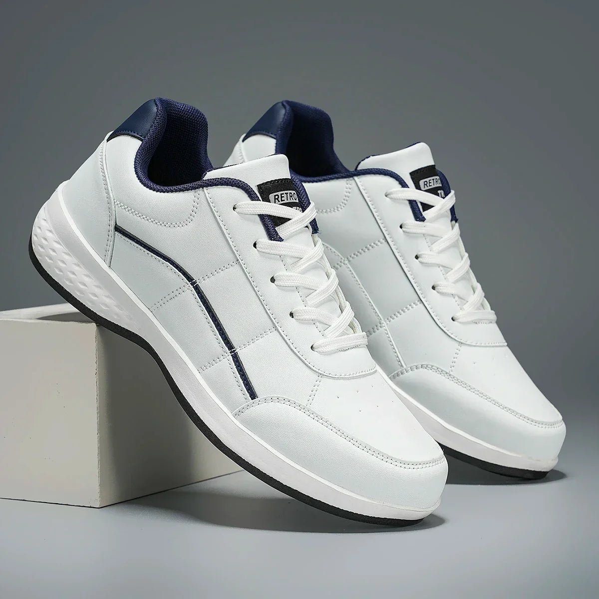 Stylish Leather Sneakers - Luxoria