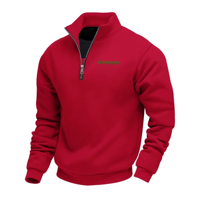 Casual Fleece Zip Sweater - Luxoria