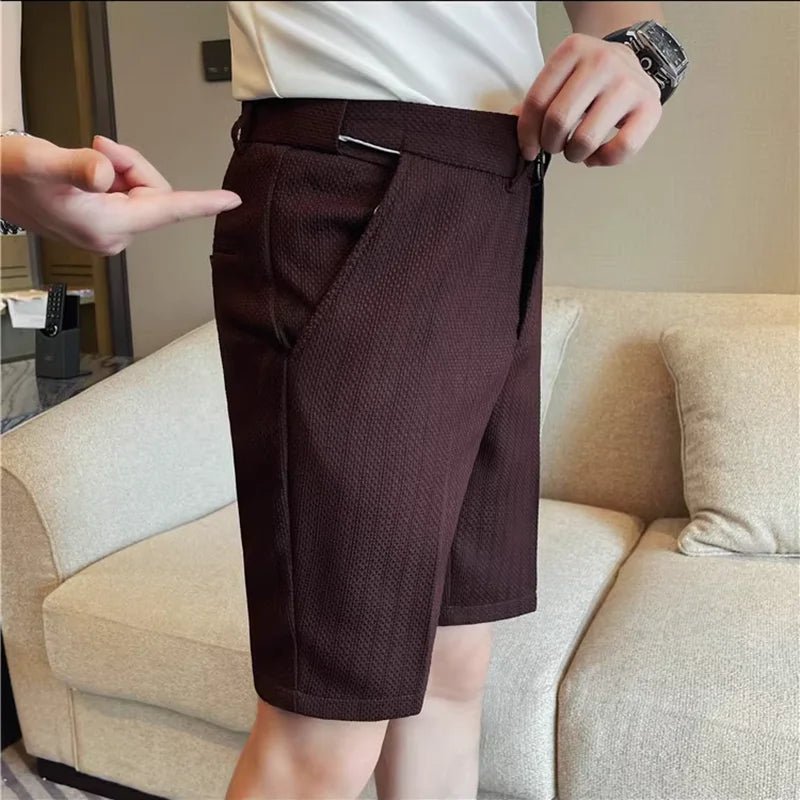 Elegant Waffle Shorts - Luxoria
