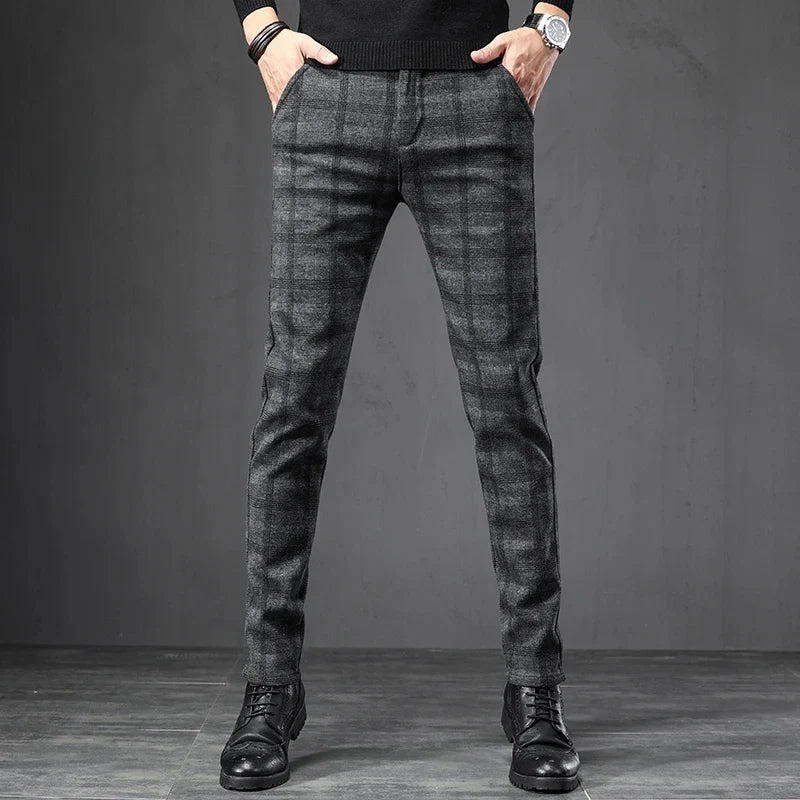 Plaid Casual Pants - Luxoria
