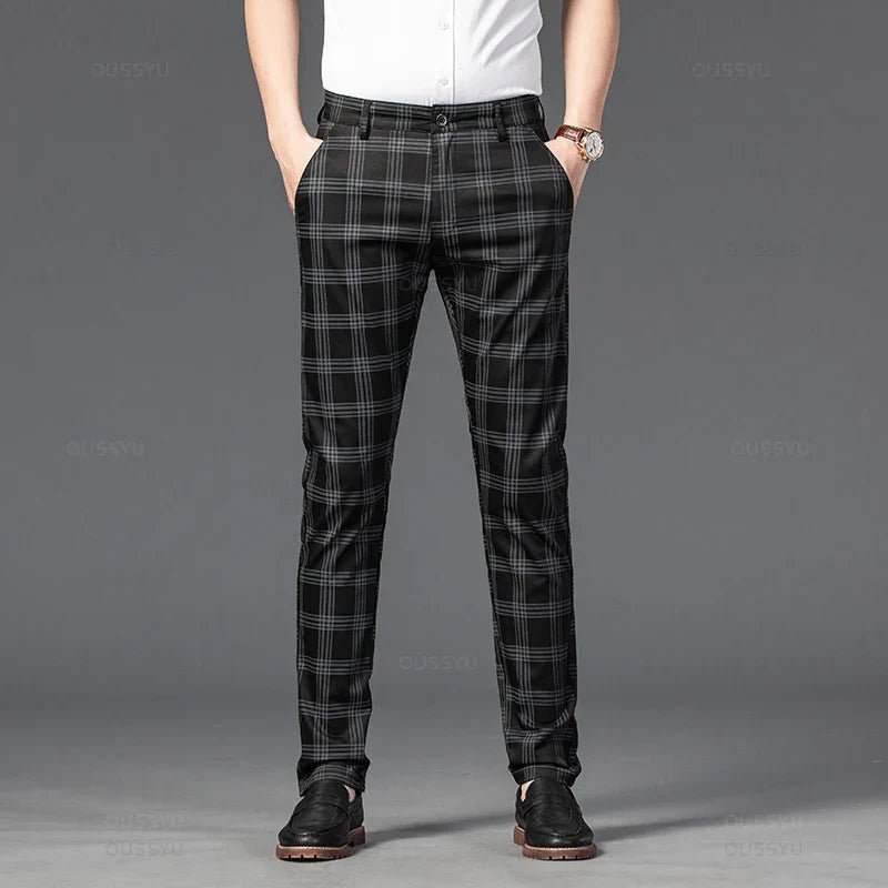 Elegant Plaid Pants - Luxoria