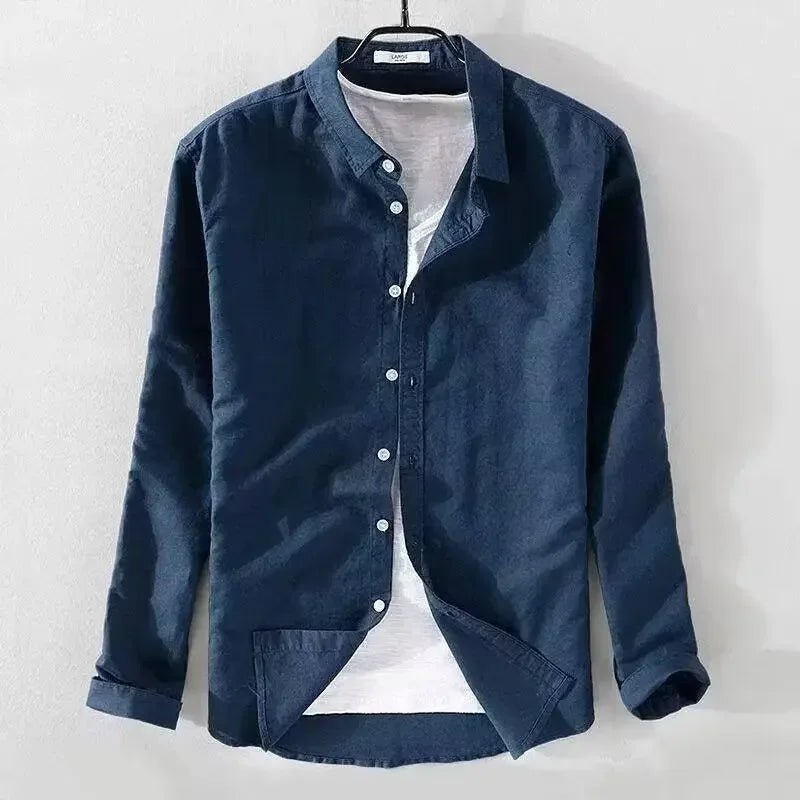 Casual Cotton Linen Shirt - Luxoria