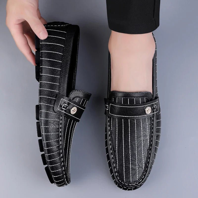 Chic Leather Loafers - Luxoria