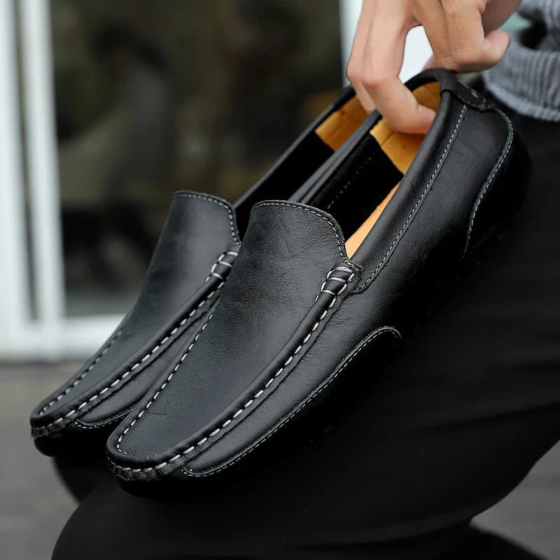 Vintage Leather Loafers - Luxoria