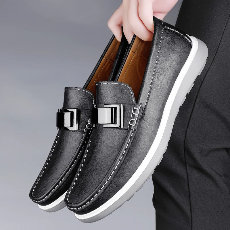 Luxury Leather Loafers - Luxoria
