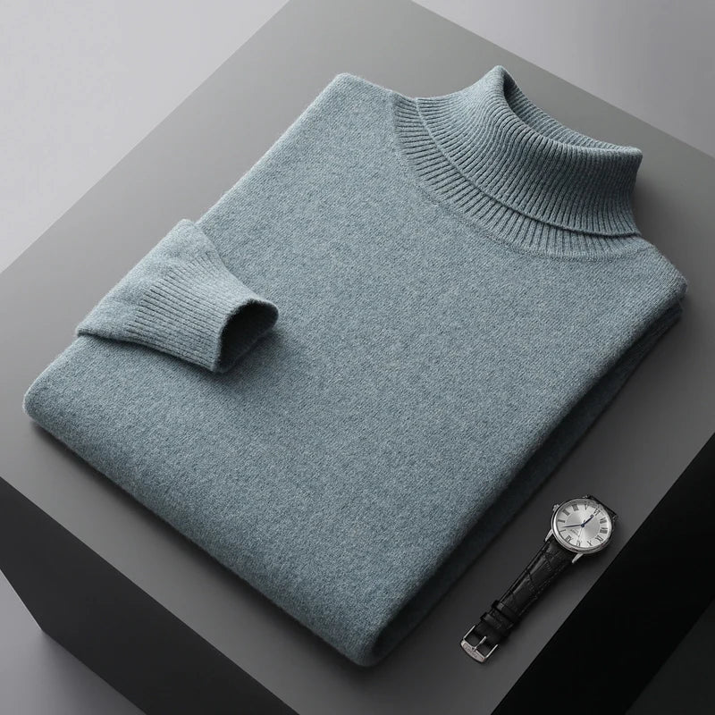Monaco Merino Wool Turtleneck - Luxoria