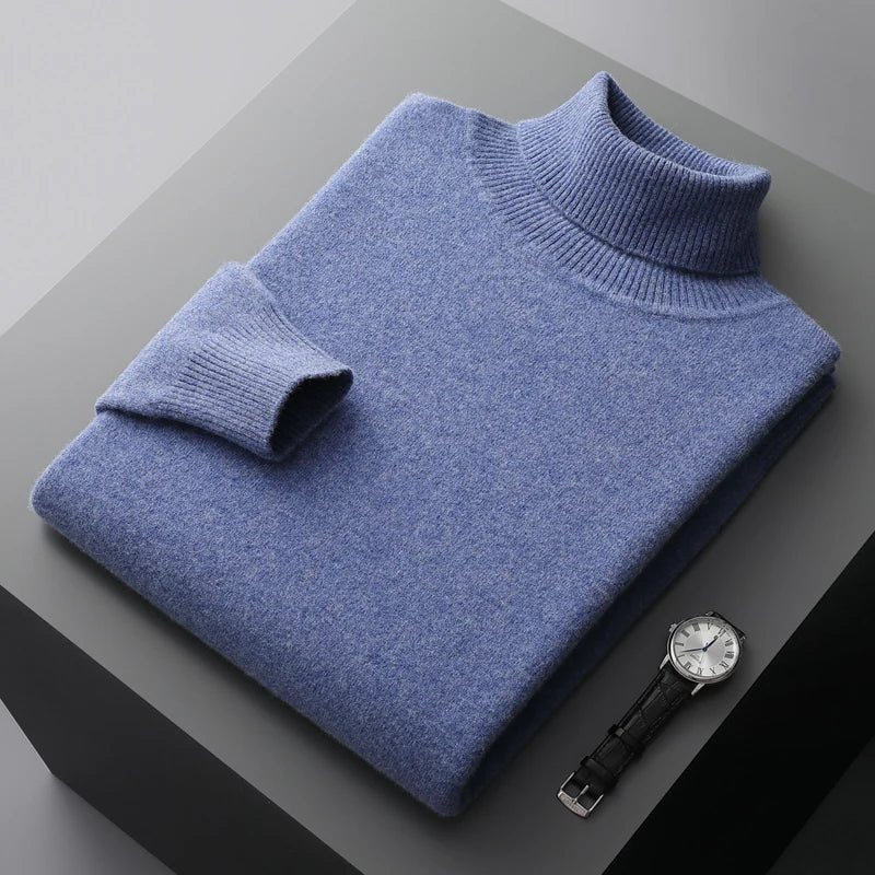 Monaco Merino Wool Turtleneck - Luxoria