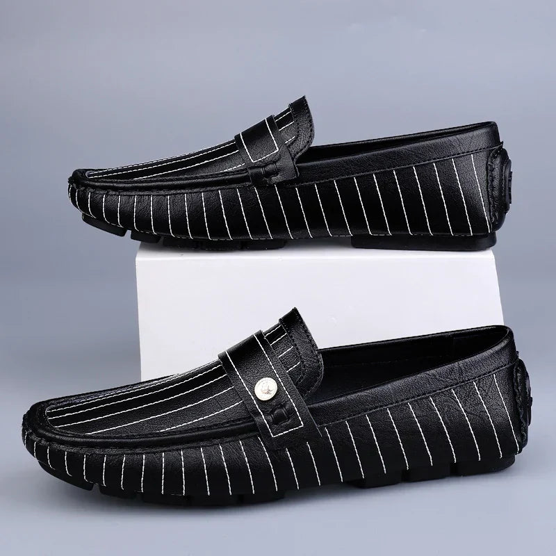 Chic Leather Loafers - Luxoria