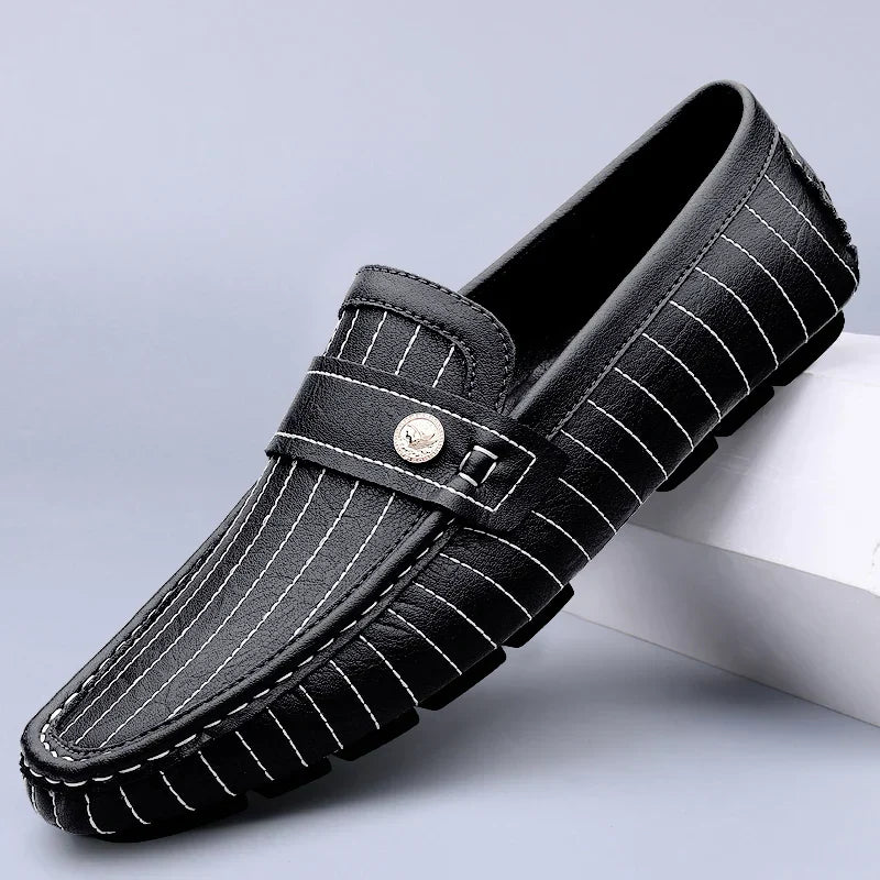 Chic Leather Loafers - Luxoria
