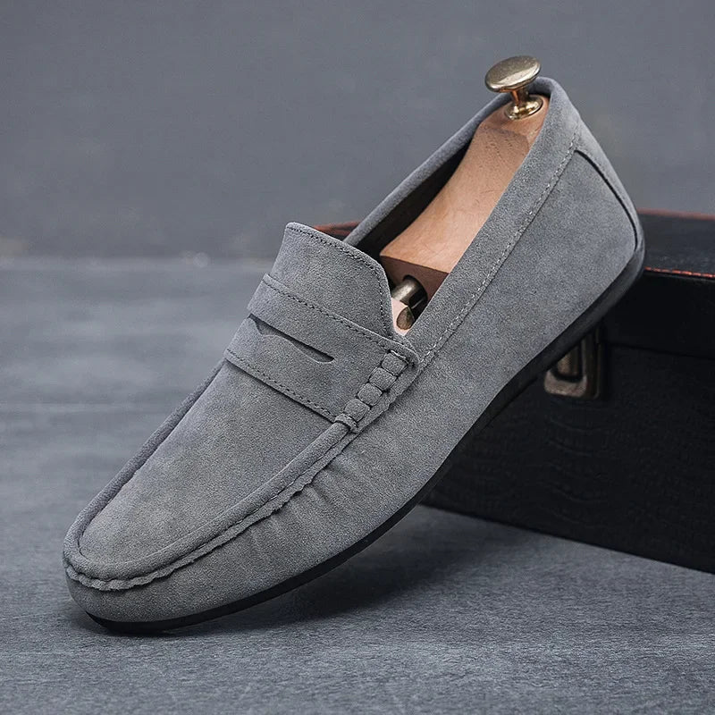 Lightweight Suede Men's Loafers - Luxoria