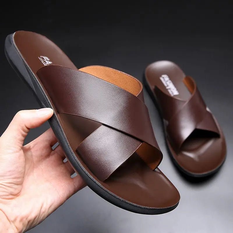 Elegant Leather Sandals - Luxoria