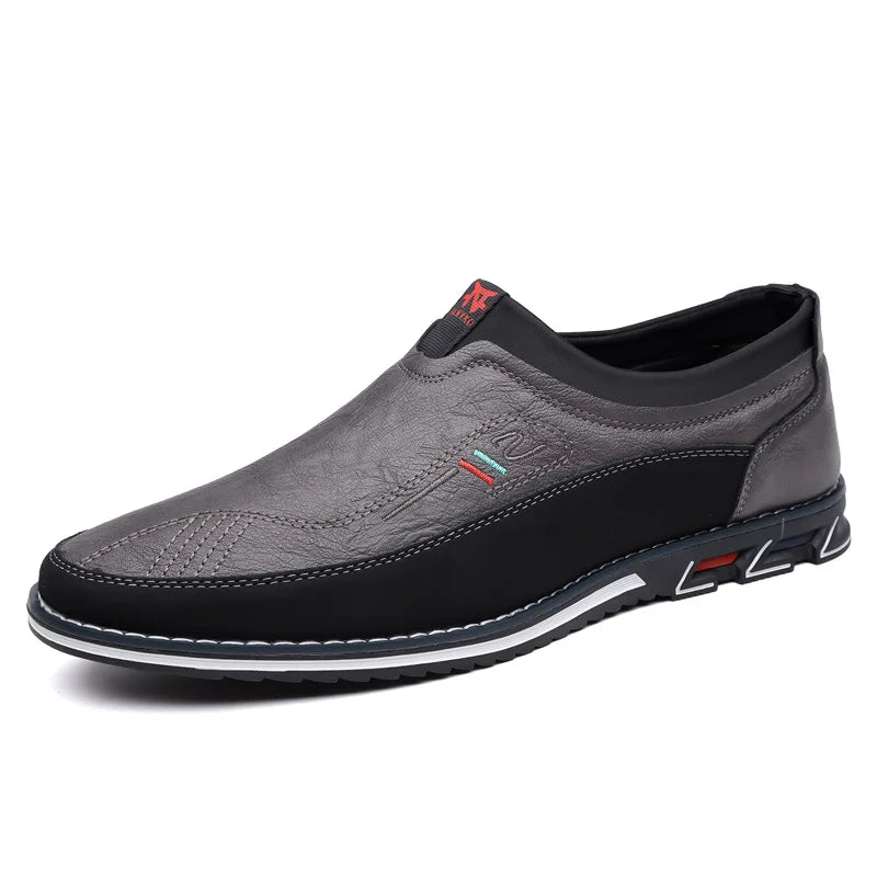 Leather Slip - On Business Shoes - Luxoria