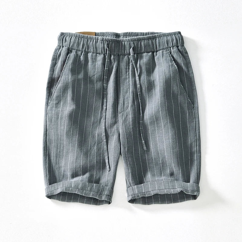 Elegant Cotton Linen Shorts - Luxoria