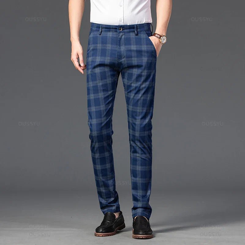 Elegant Plaid Pants - Luxoria