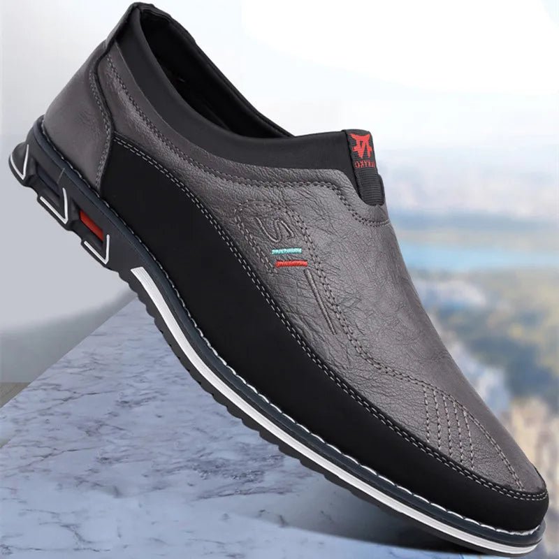 Leather Slip - On Business Shoes - Luxoria