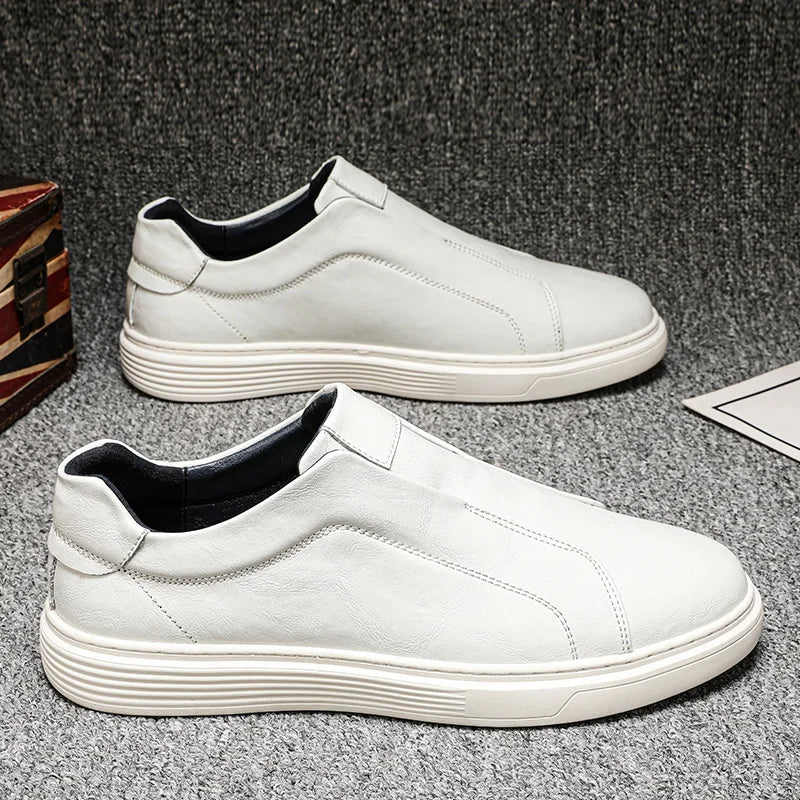 Classic Leather Slip - On Shoes - Luxoria