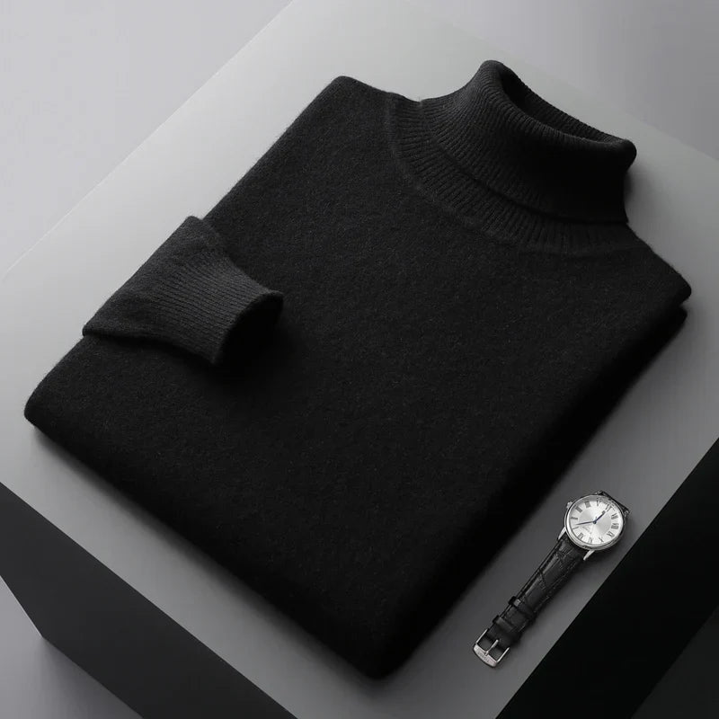Monaco Merino Wool Turtleneck - Luxoria