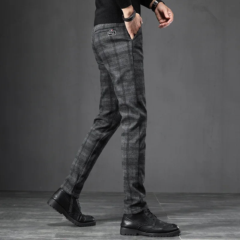 Plaid Casual Pants - Luxoria