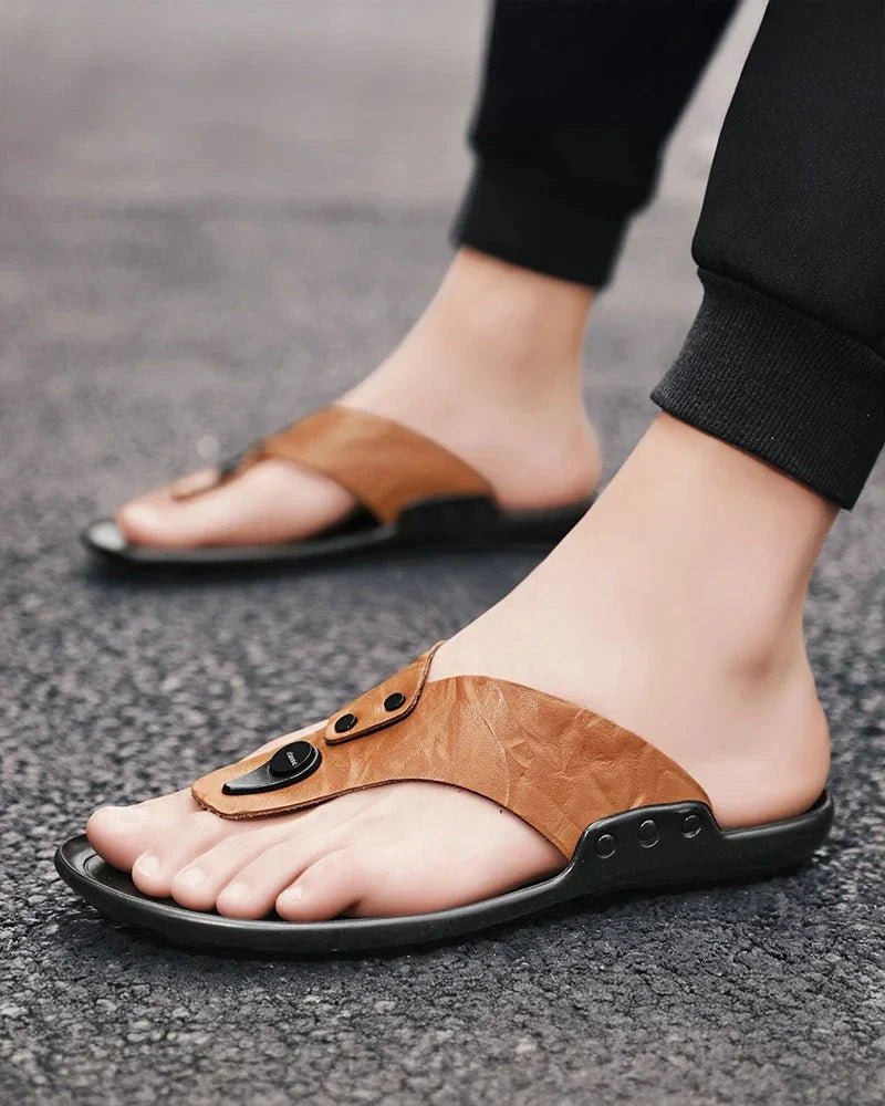 Elegant Leather Sandals - Luxoria