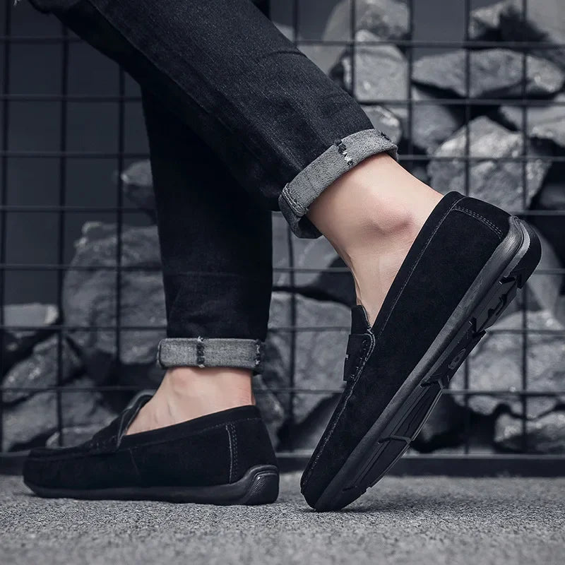 Lightweight Suede Men's Loafers - Luxoria