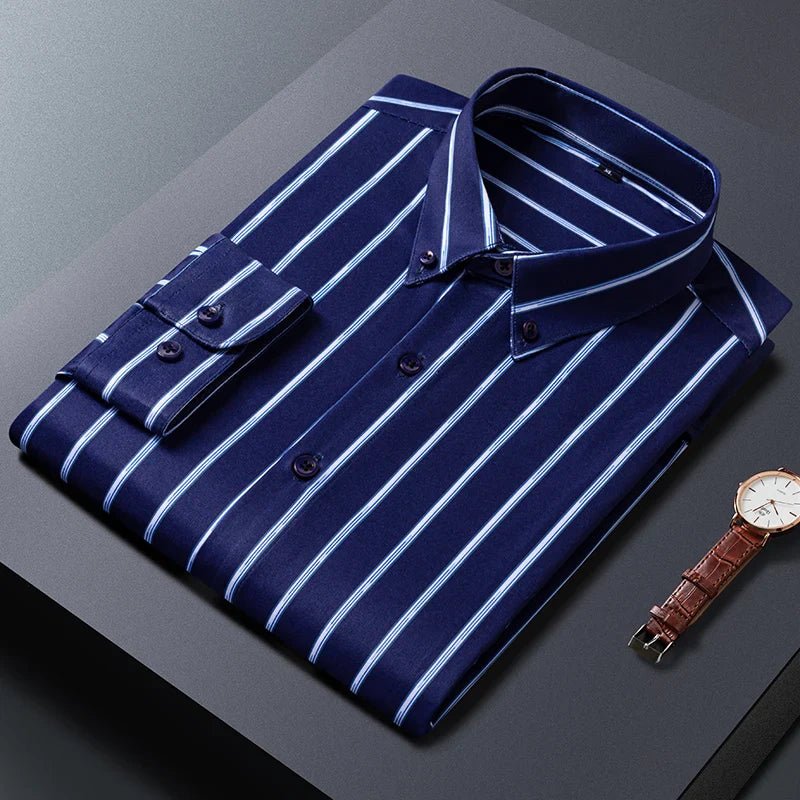Givalli - Elegant Striped Men's Shirt - Luxoria
