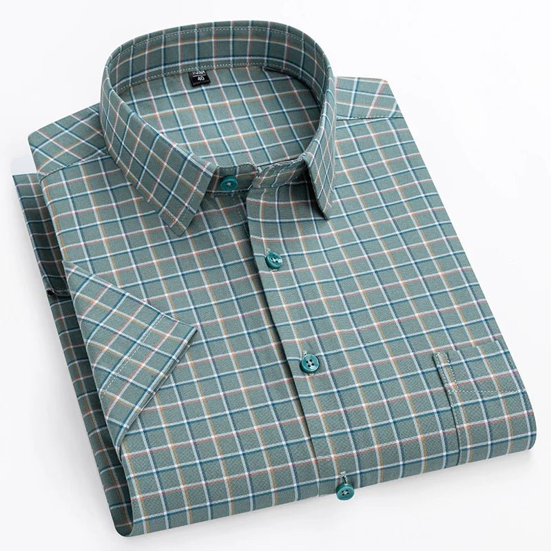 Givalli - Short - Sleeved Cotton Shirt - Luxoria
