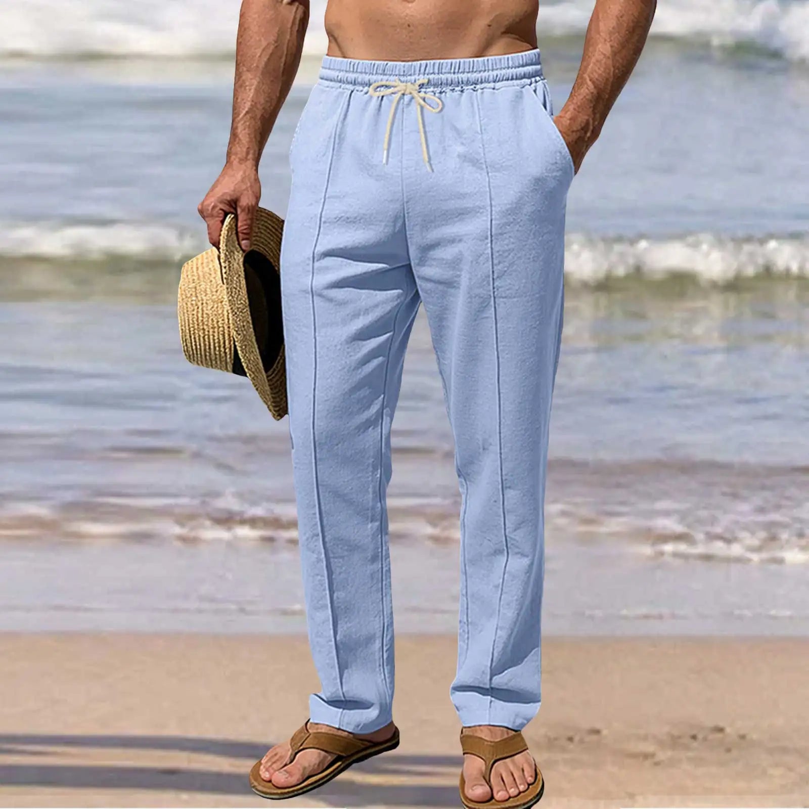 Elegant Cotton Summer Pants - Luxoria