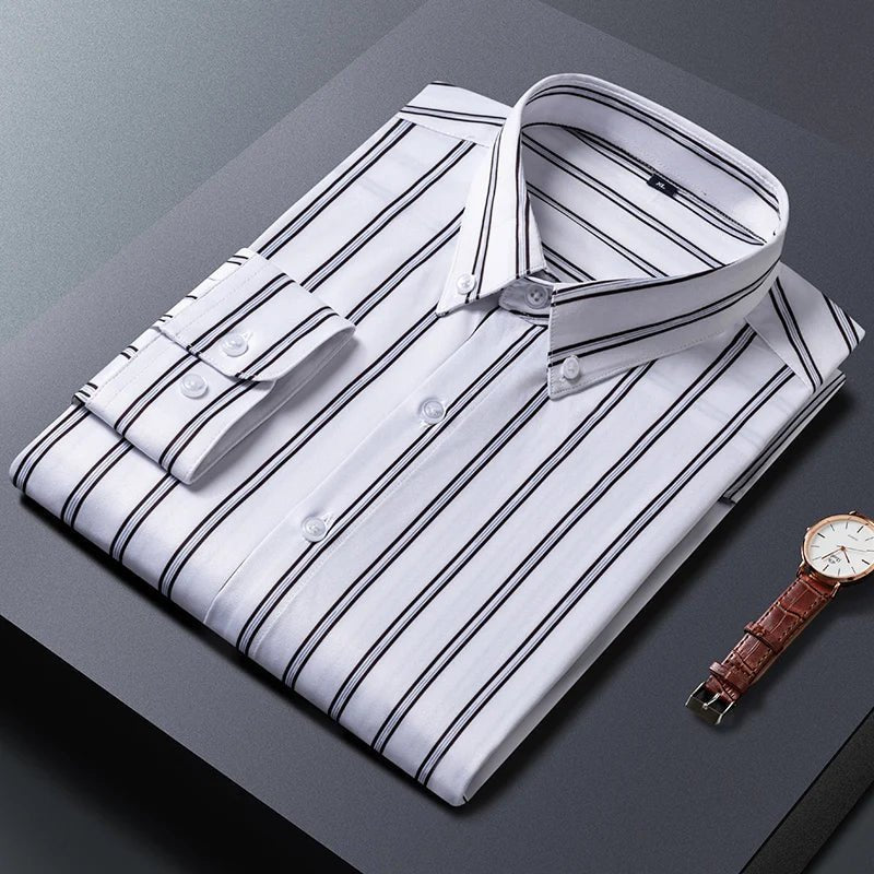 Givalli - Elegant Striped Men's Shirt - Luxoria