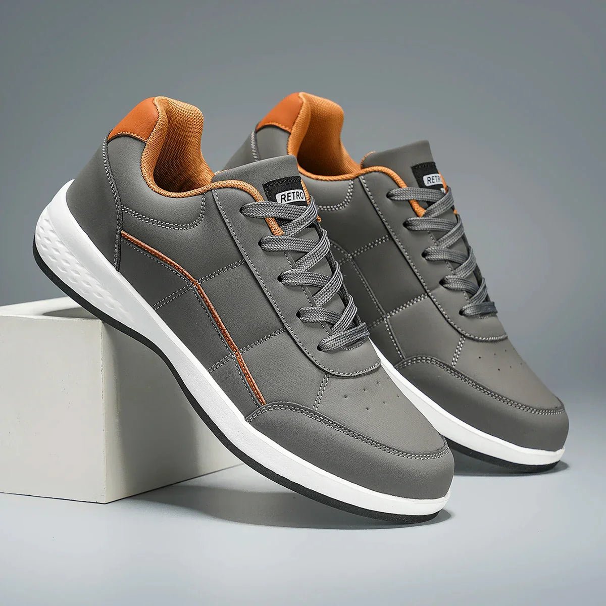 Stylish Leather Sneakers - Luxoria