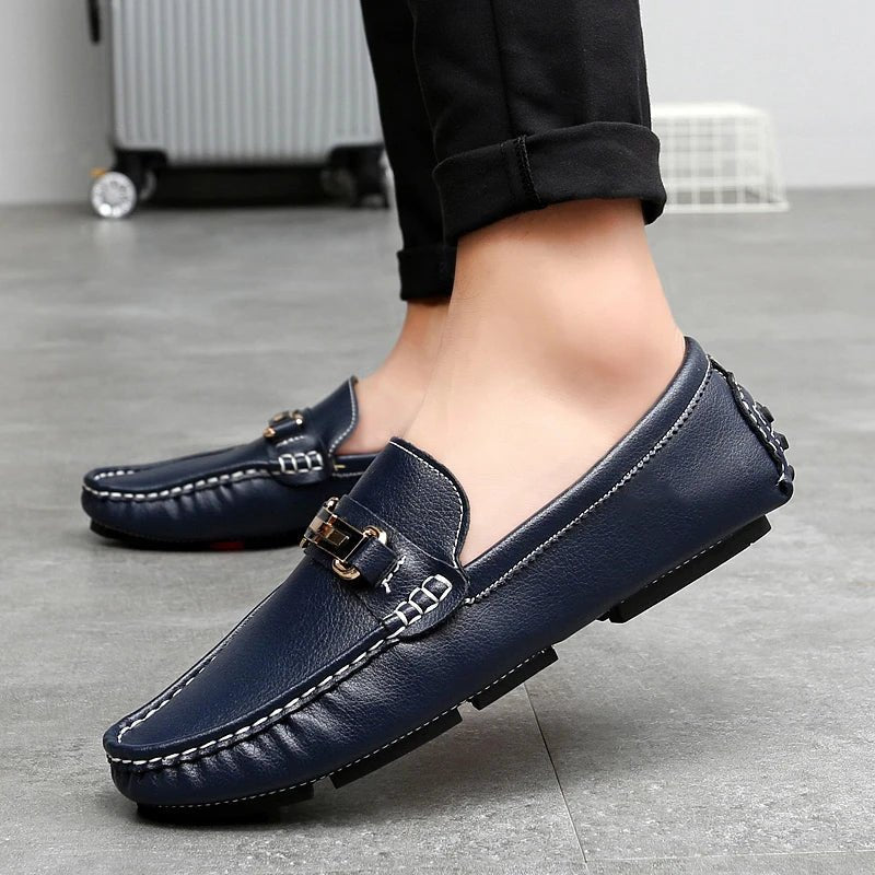 Genuine Leather Loafers - Luxoria