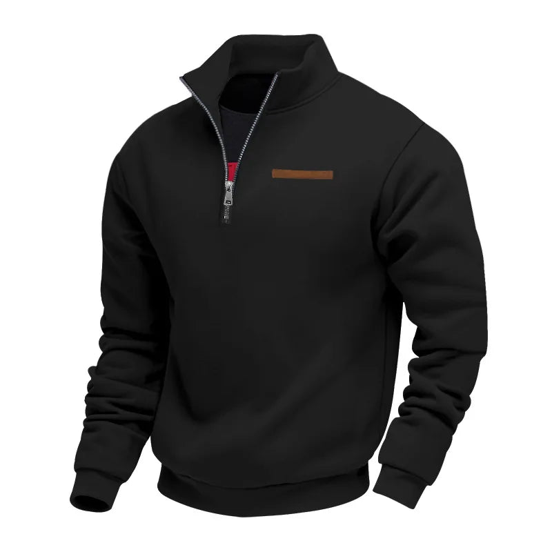 Casual Fleece Zip Sweater - Luxoria