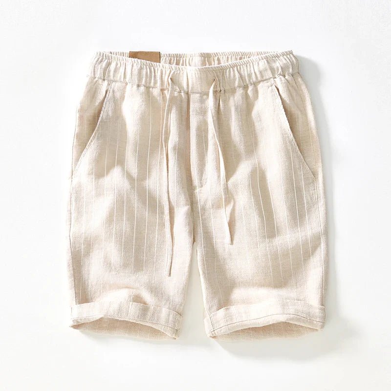 Elegant Cotton Linen Shorts - Luxoria