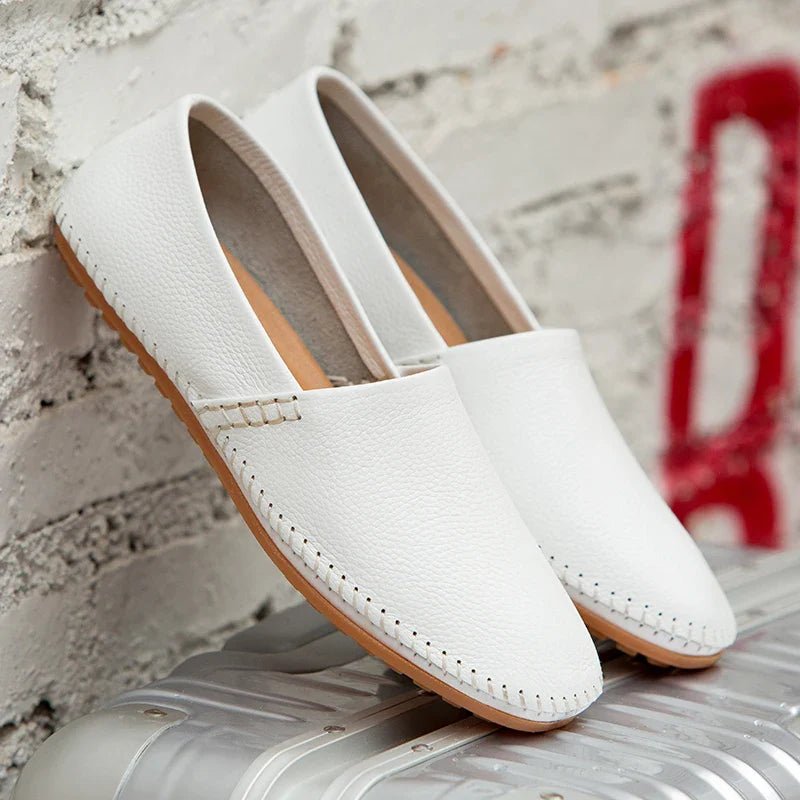 Light Leather Loafers - Luxoria
