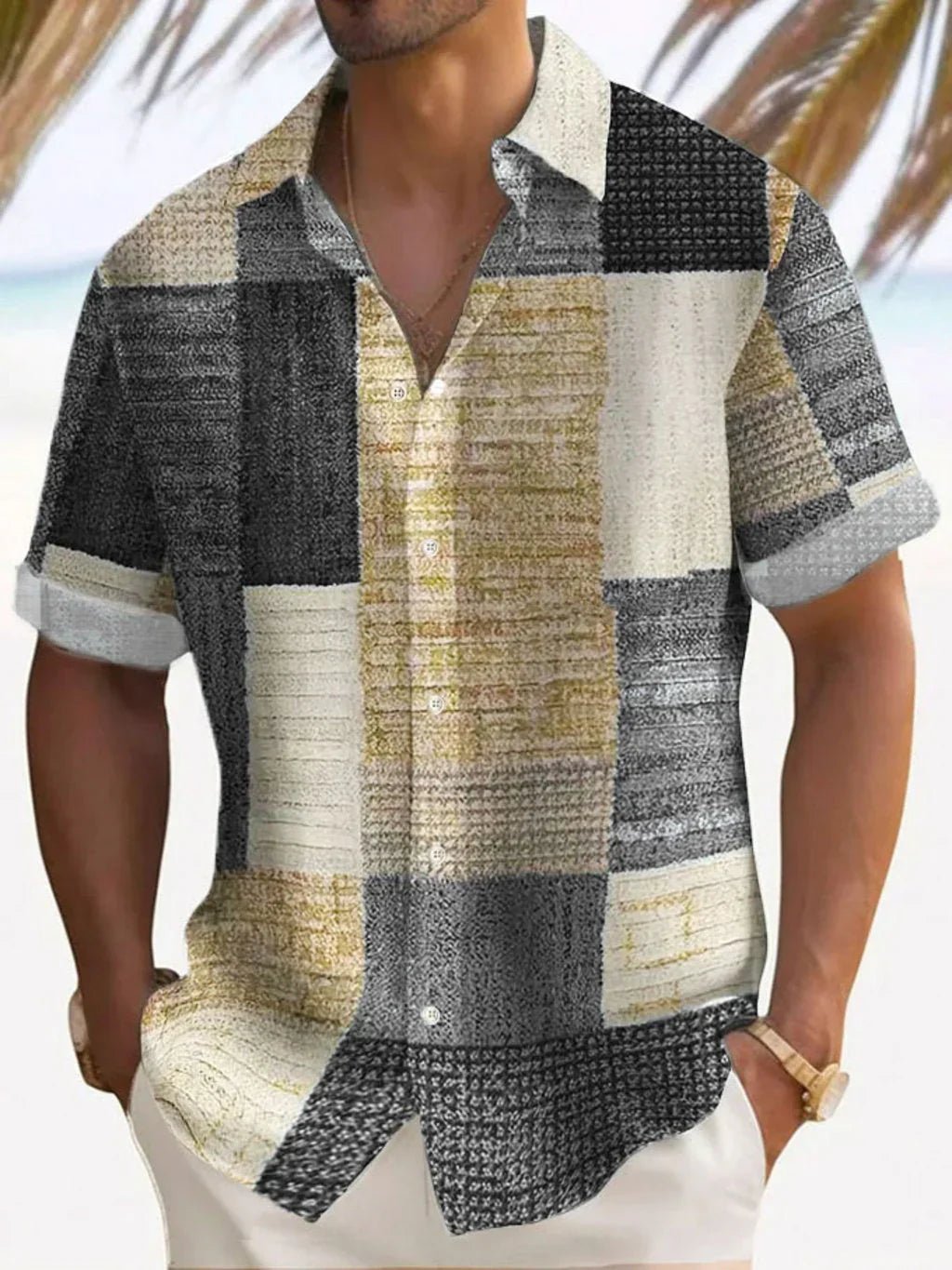 Elegant Patchwork Shirt - Luxoria