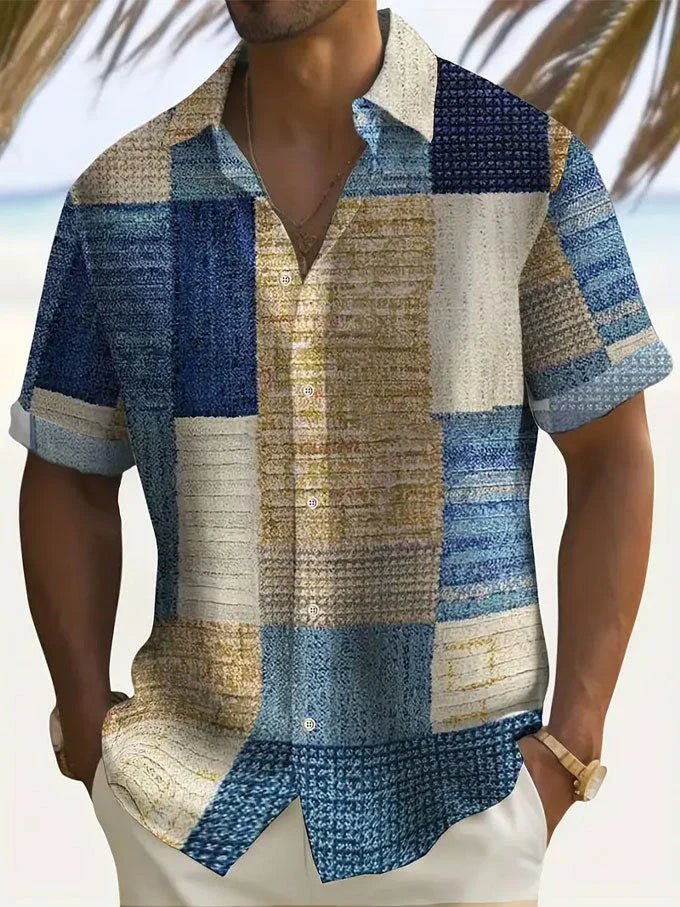 Elegant Patchwork Shirt - Luxoria