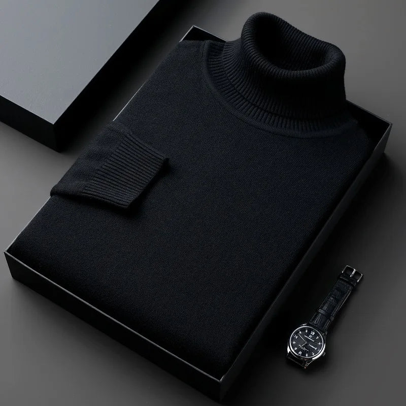 Elegant Men's Turtleneck - Luxoria