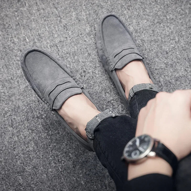 Lightweight Suede Men's Loafers - Luxoria