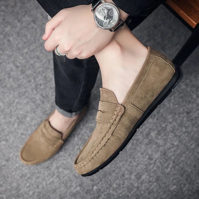 Lightweight Suede Men's Loafers - Luxoria