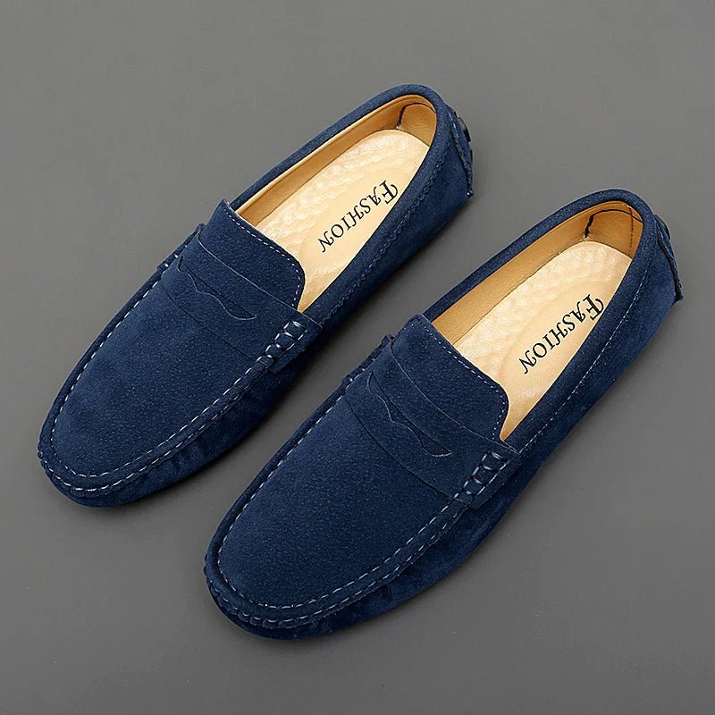 Suede Boat Loafers - Luxoria