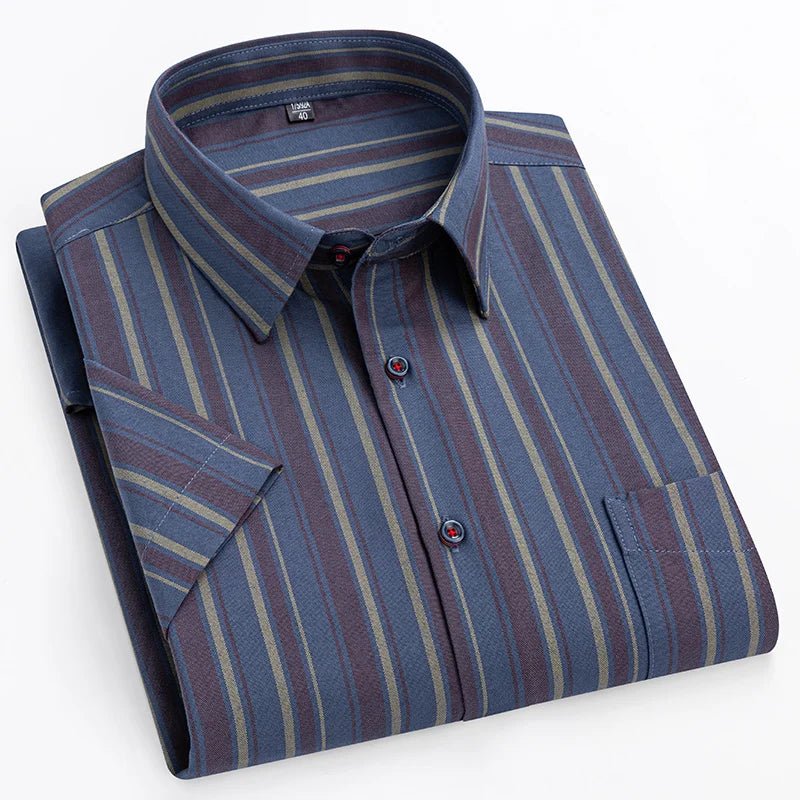 Givalli - Short - Sleeved Cotton Shirt - Luxoria